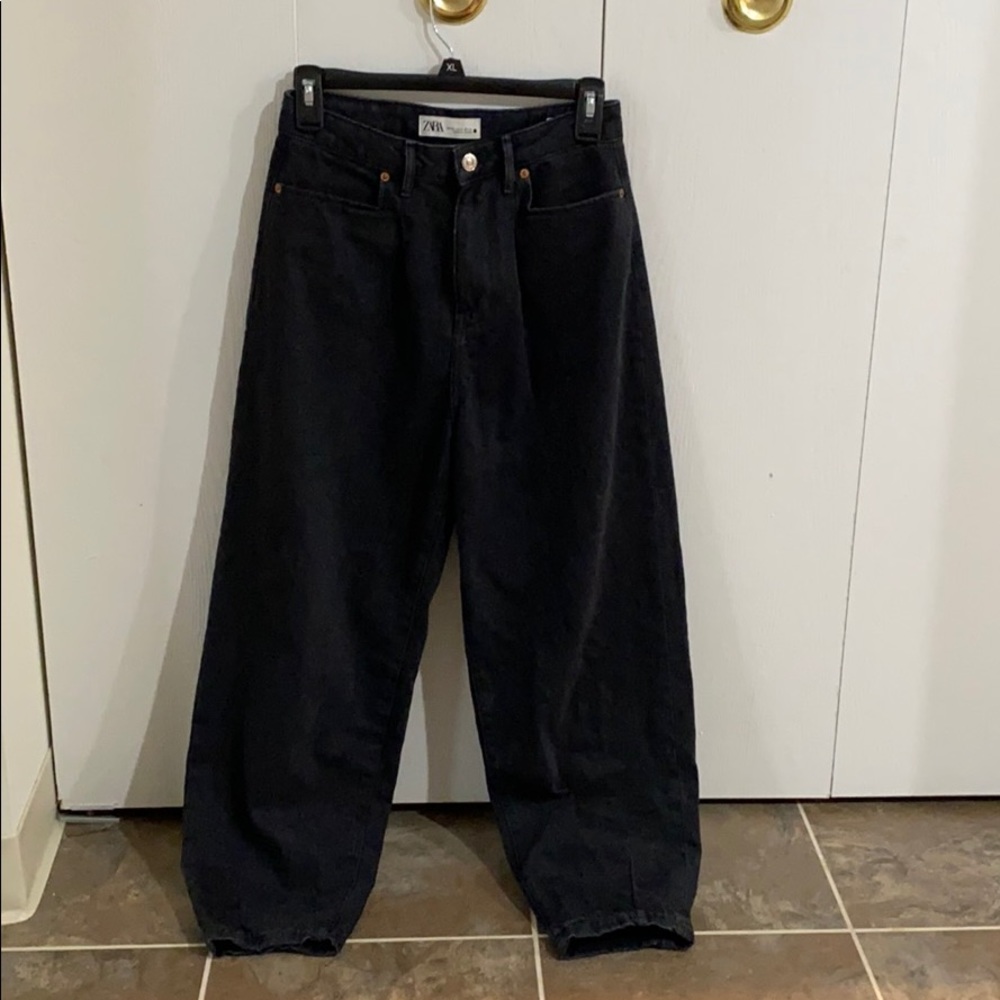 ZARA black mom jeans
